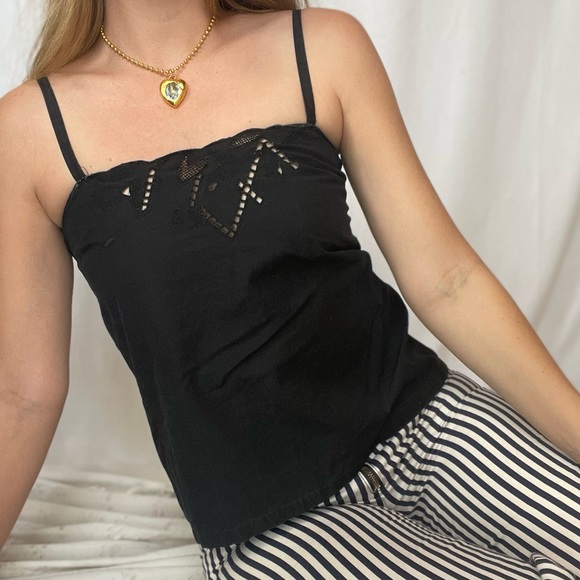Vintage 70s Emmanuelle Khanh Cut Out Camisole - Picture 11 of 14